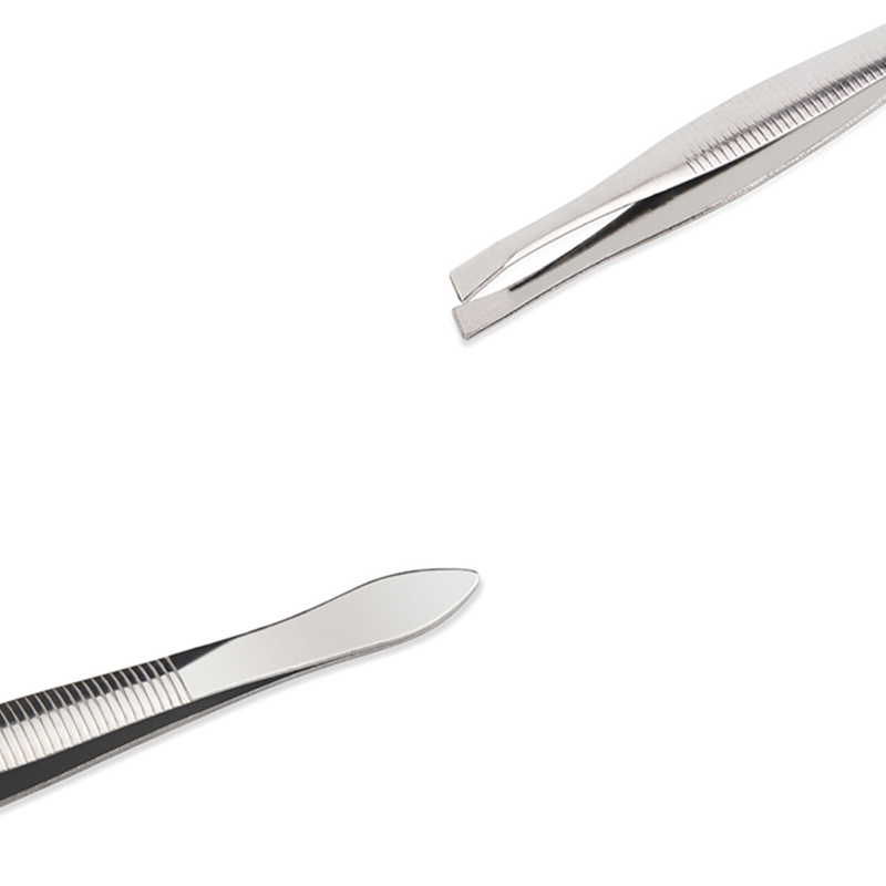 Oblique eyebrow tweezer J-1