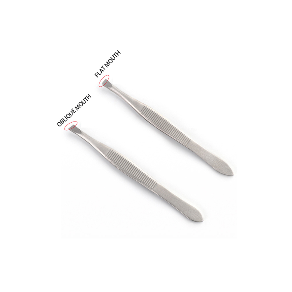 Oblique eyebrow tweezer K-1/flat eyebrow tweezer K-2