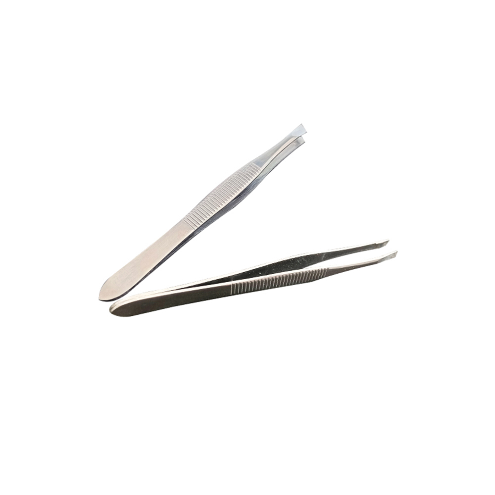 Oblique eyebrow tweezer K-1/flat eyebrow tweezer K-2