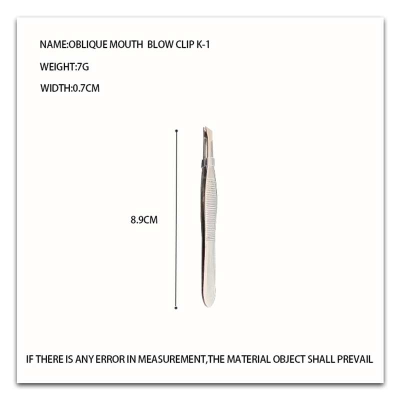 Oblique eyebrow tweezer K-1/flat eyebrow tweezer K-2